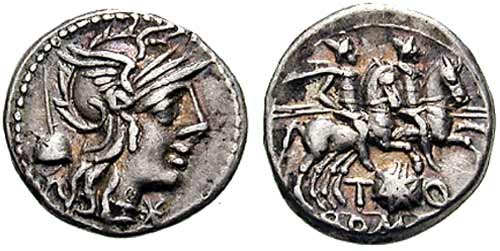 quinctia roman coin denarius